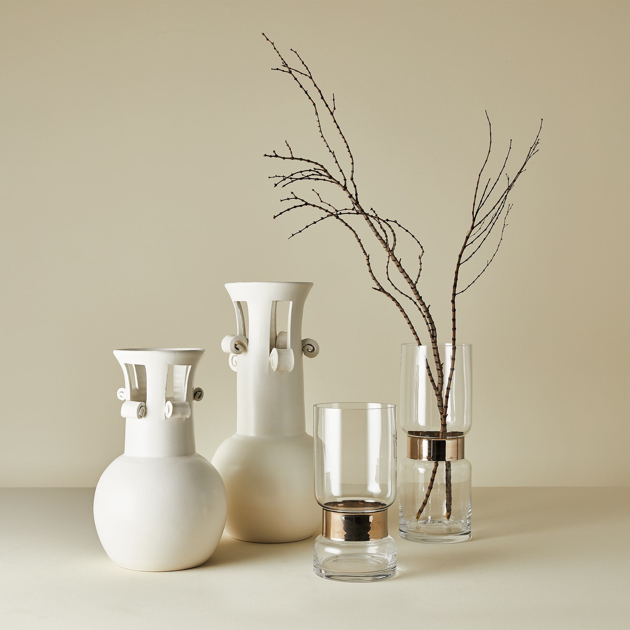 Global Views Spiral Handle Vase