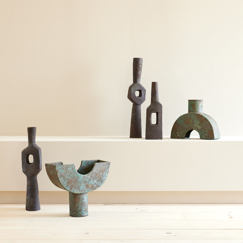 Global Views Ebba Vase Rugged Brown