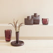 Global Views Ribbed Collar Vase Plum