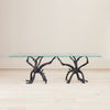 Global Views Monterey Rectangle Dining Table Natural Iron