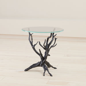 Global Views Monterey End Table Natural Iron