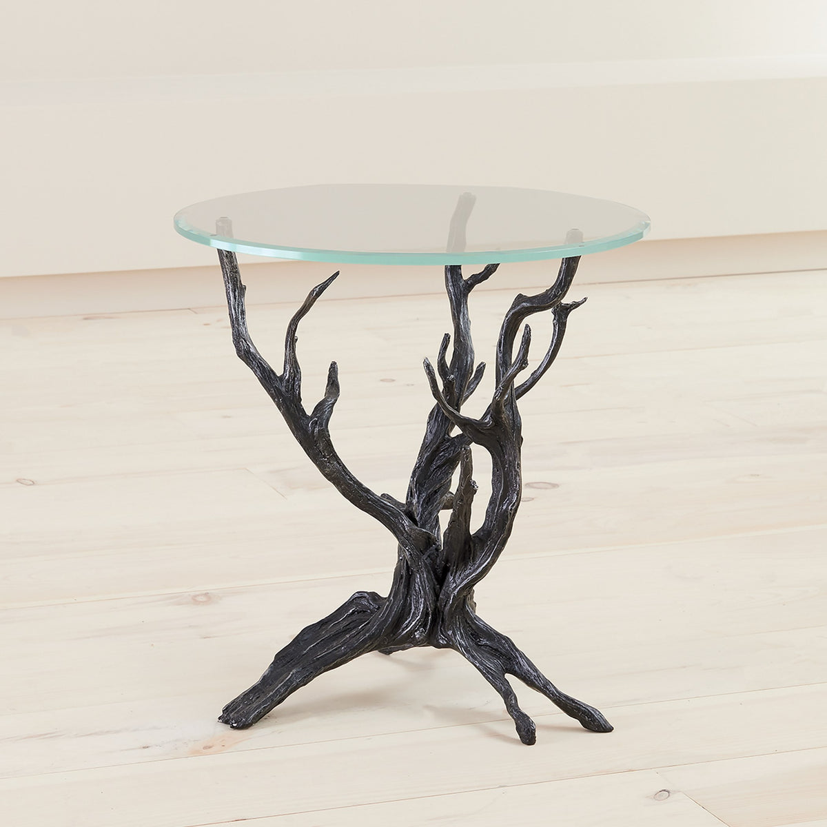 Global Views Monterey End Table Natural Iron