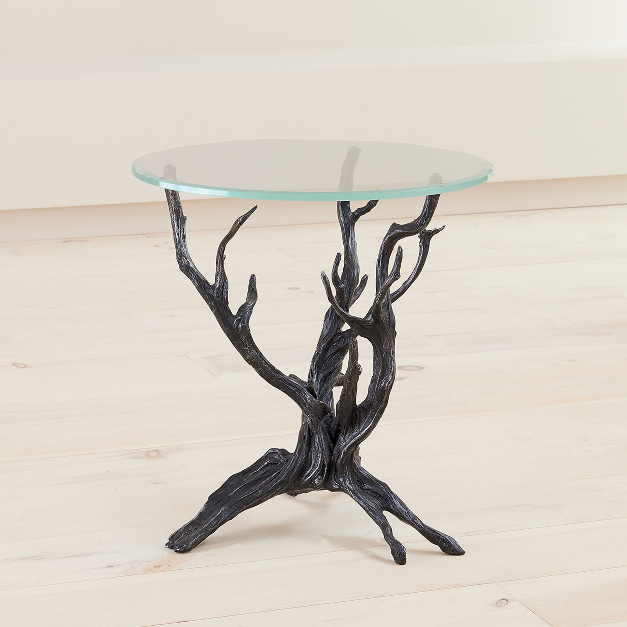 Global Views Monterey End Table Natural Iron