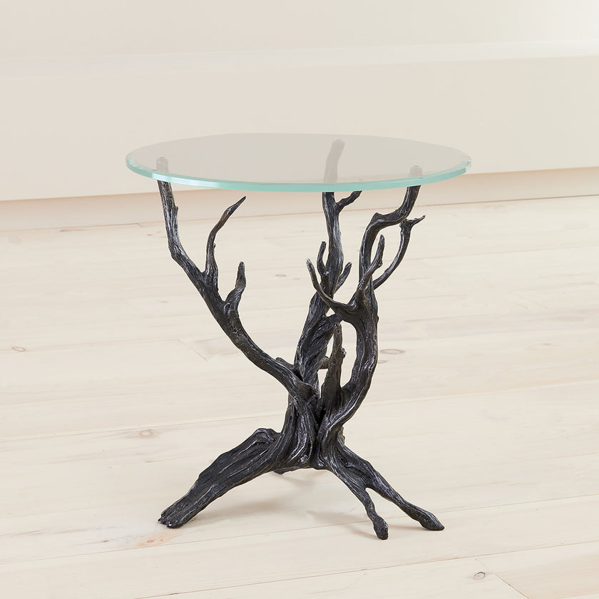 Global Views Monterey End Table Natural Iron