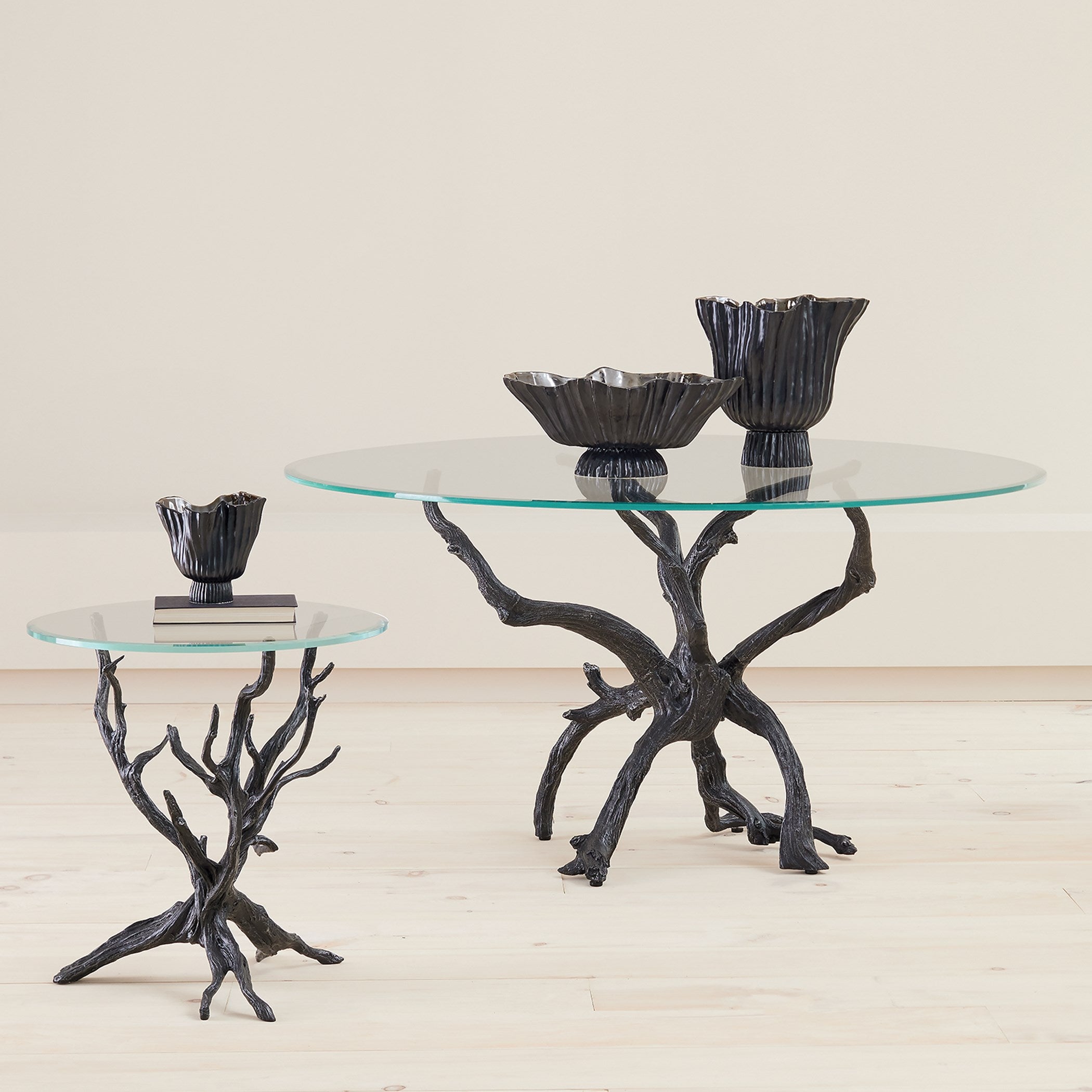 Global Views Monterey End Table Natural Iron