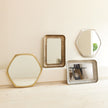 Global Views Hexagon Mirror Nickel
