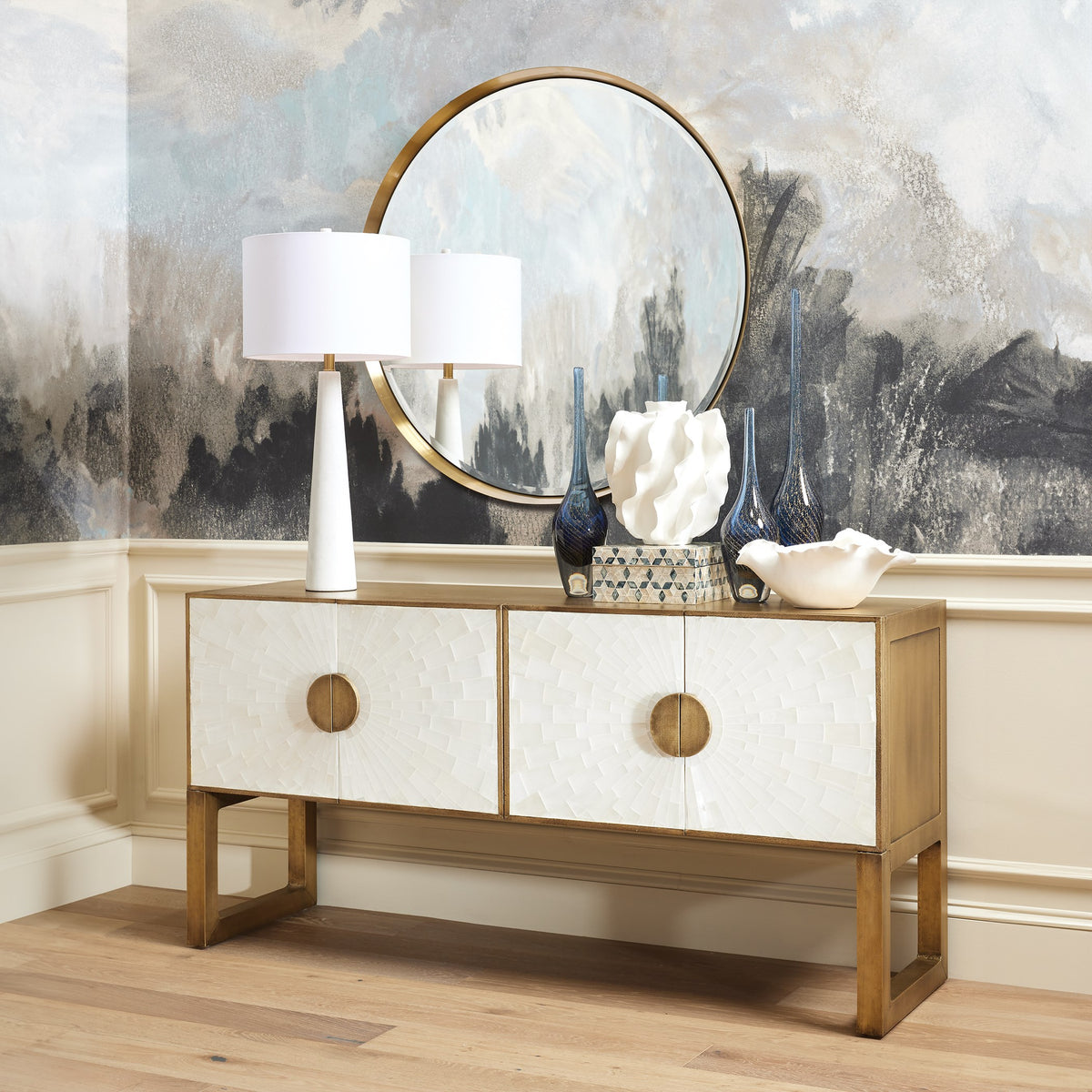 Global Views Pinnacle Marble Lamp