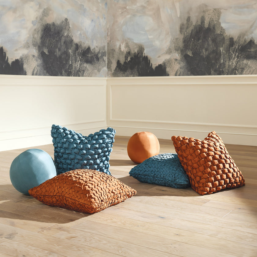 Global Views Diamond Ruche Pillow