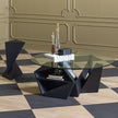 Global Views Spectrum Cocktail Table-Blackened Oak