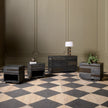 Global Views Brazil Bedside Chest-Left-Black Cerused Oak
