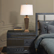 Global Views Brazil Queen Bed-Black Cerused Oak