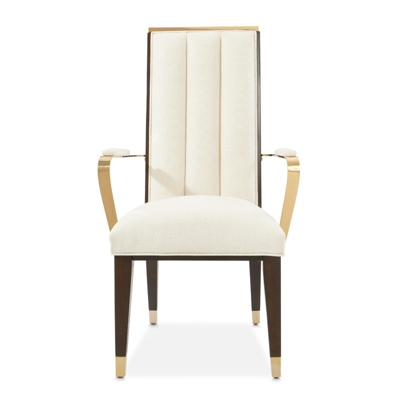Michael Amini Belmont Place Espresso Arm Chair - Set of 2