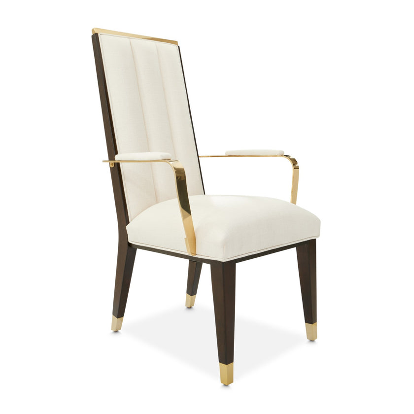 Michael Amini Belmont Place Espresso Arm Chair - Set of 2