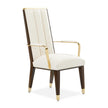 Michael Amini Belmont Place Espresso Arm Chair - Set of 2