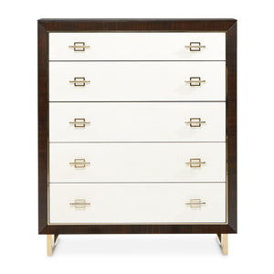 Michael Amini Belmont Place 5-Drawer Chest - Espresso