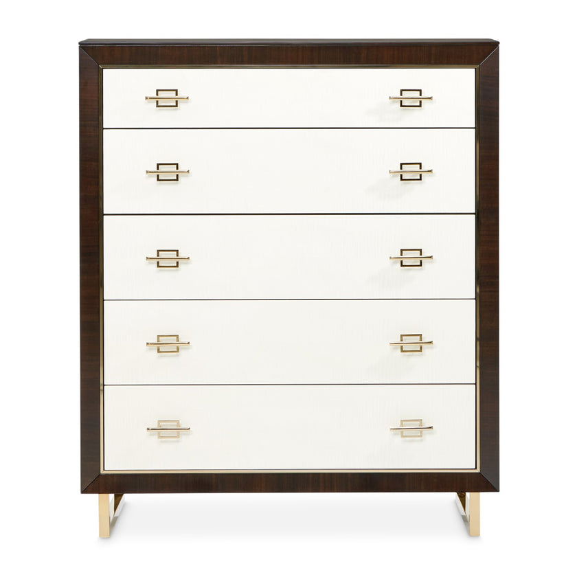 Michael Amini Belmont Place 5-Drawer Chest - Espresso
