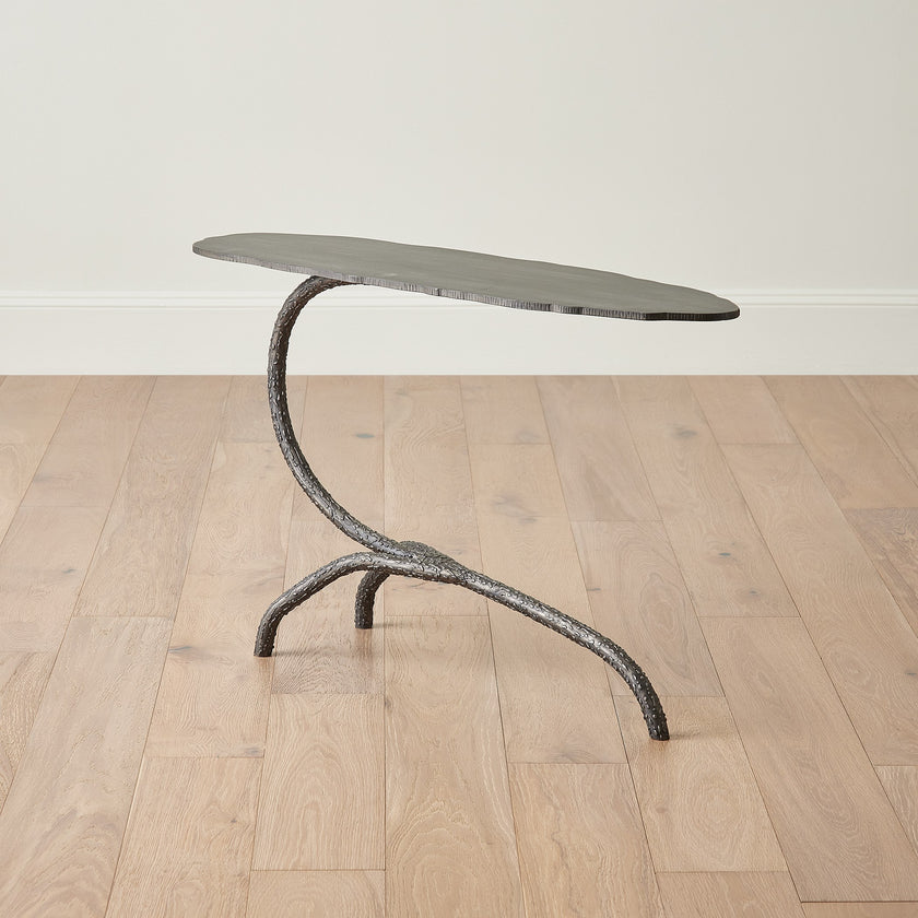 Global Views Forest Blossom Side Table-Natural Iron