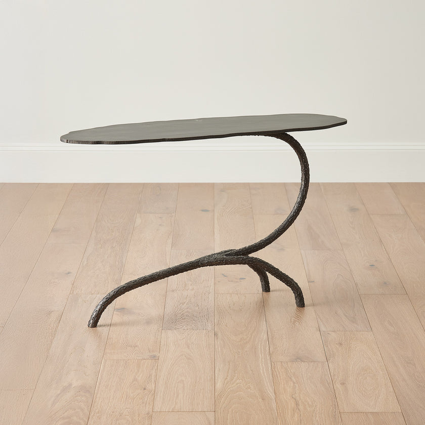 Global Views Forest Blossom Side Table-Natural Iron