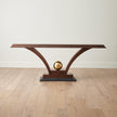 Global Views Colby Console Walnut/Brass