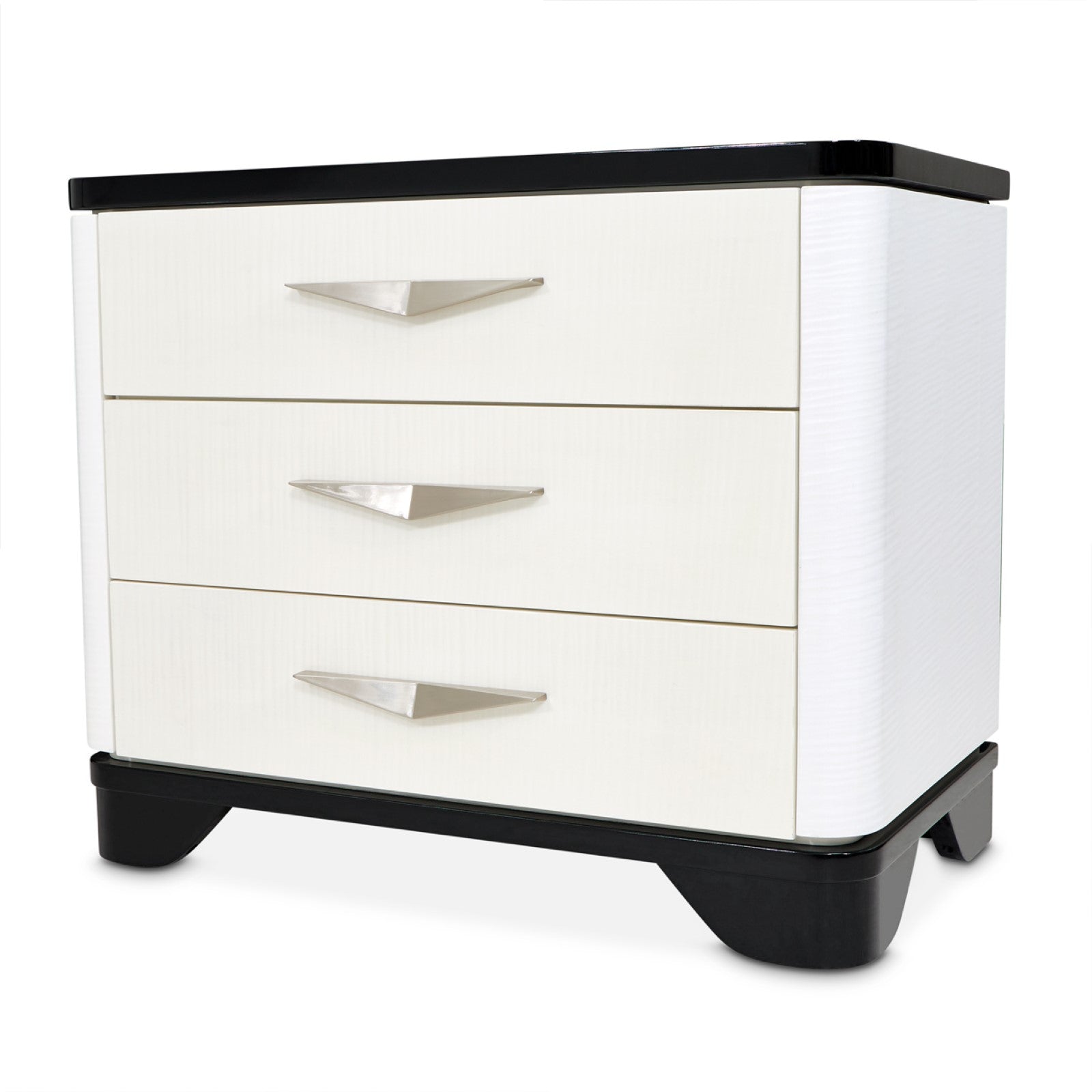 Michael Amini Tuxedo Nightstand, Large - Piano Keyboard