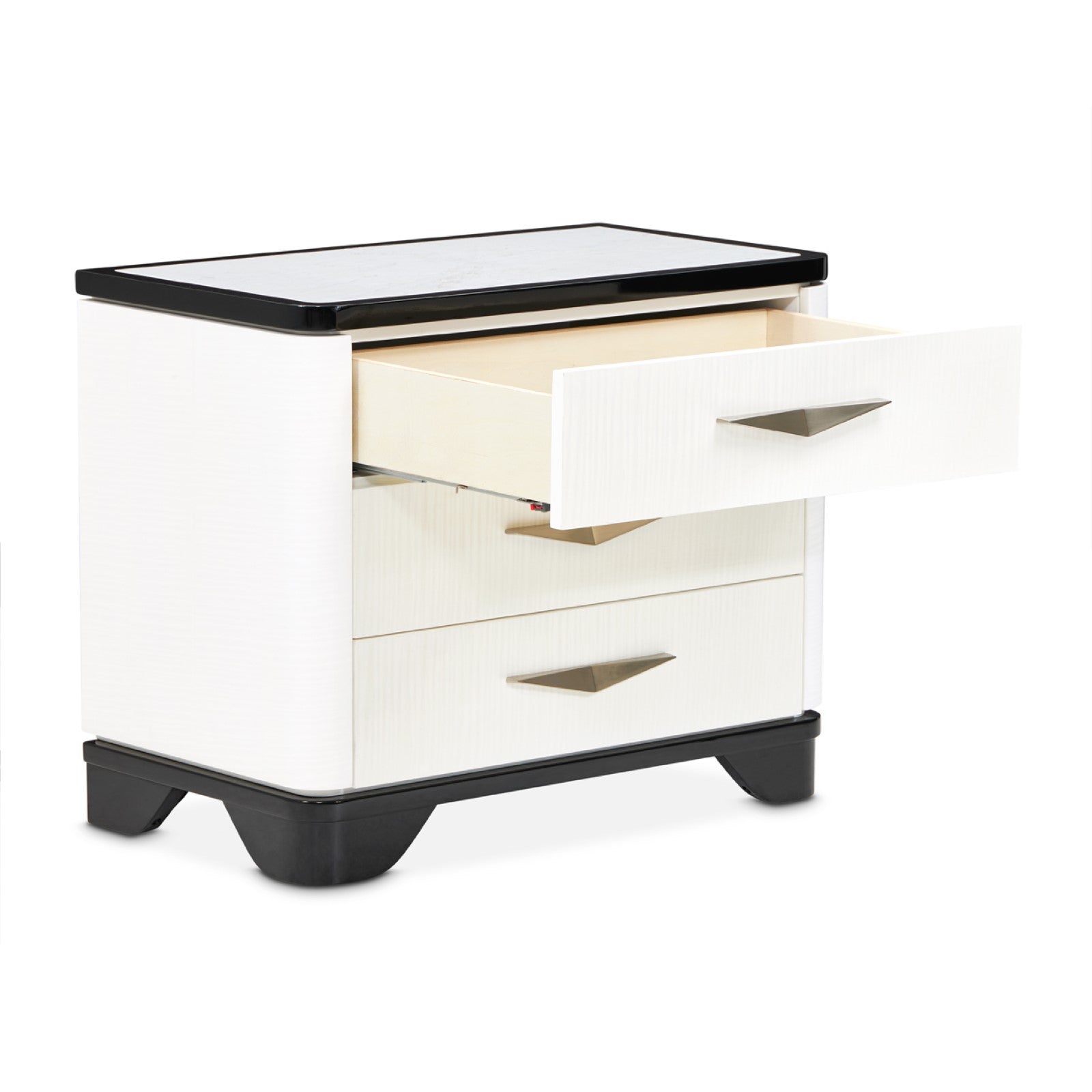 Michael Amini Tuxedo Nightstand, Large - Piano Keyboard