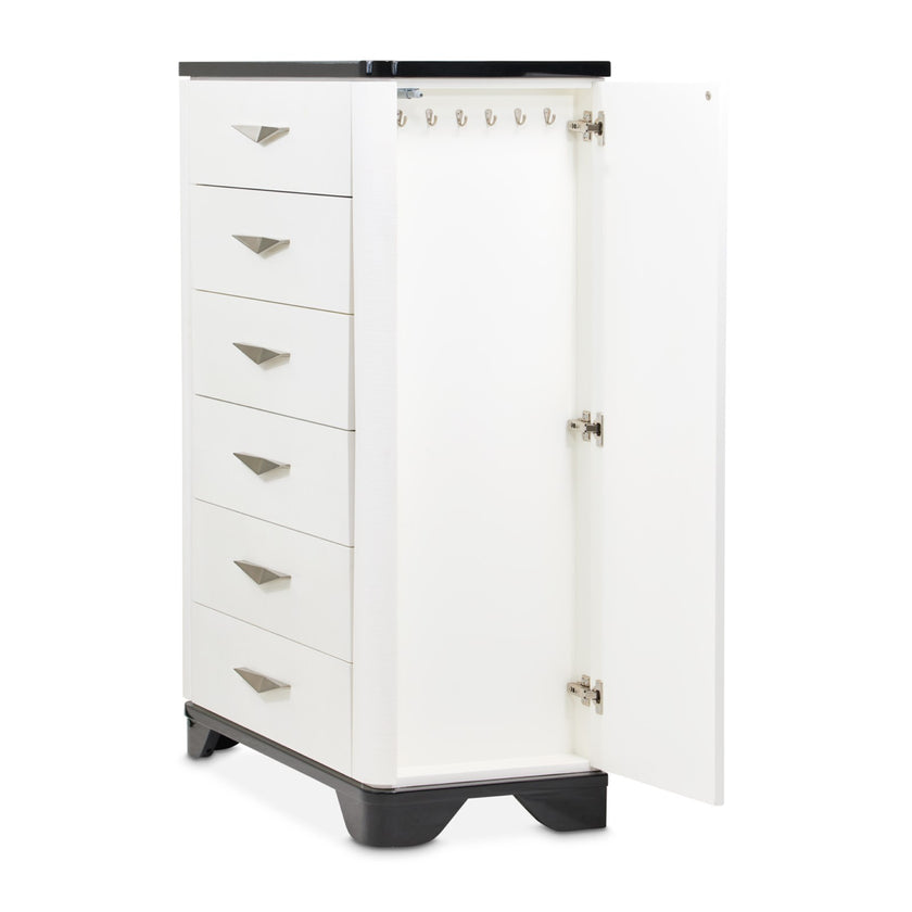 Michael Amini Tuxedo 6-Drawer Chest - Piano Keyboard