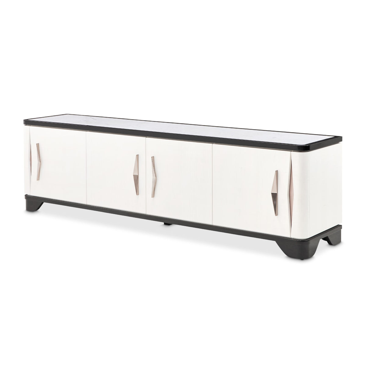 Michael Amini Tuxedo Media Cabinet - Piano Keyboard
