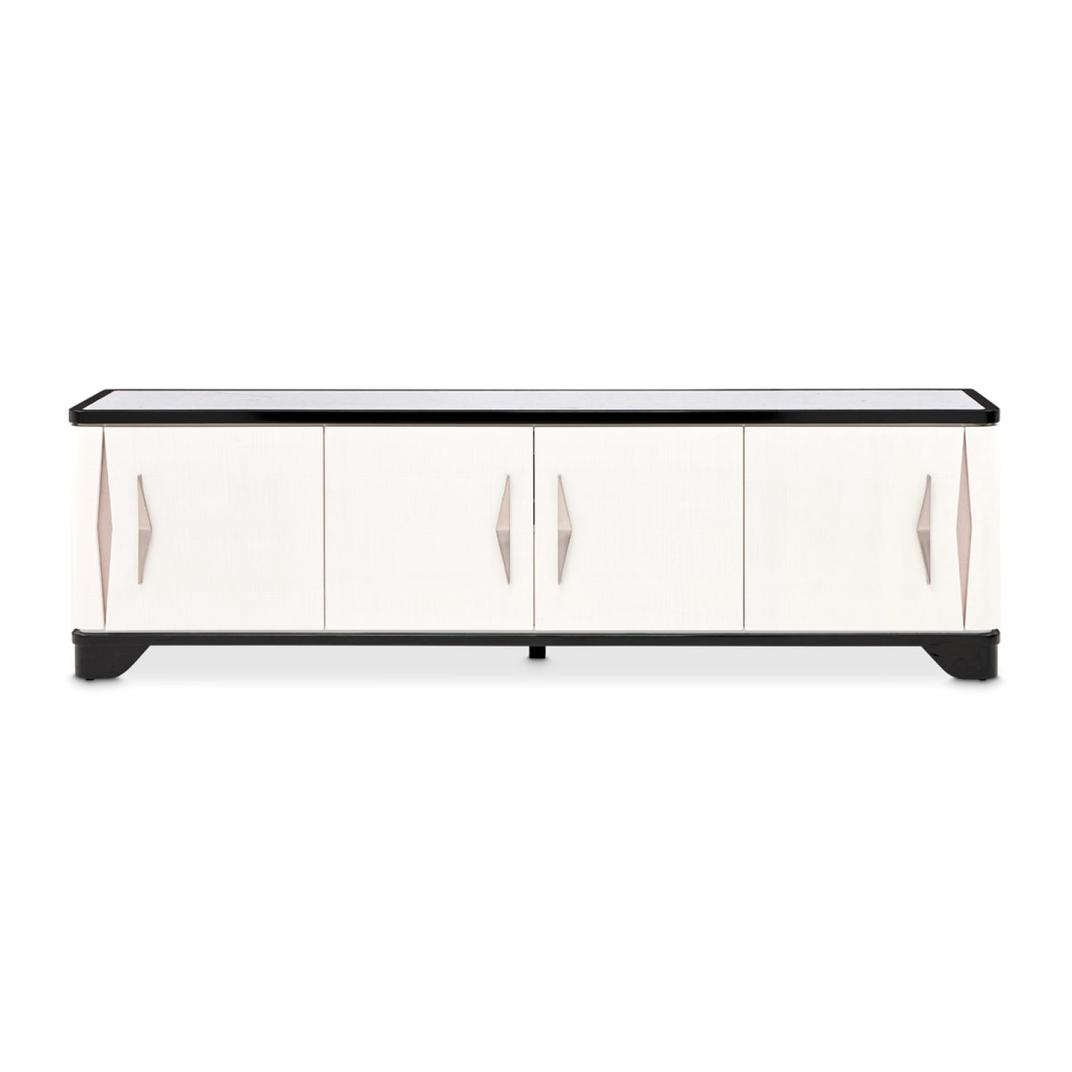 Michael Amini Tuxedo Media Cabinet - Piano Keyboard