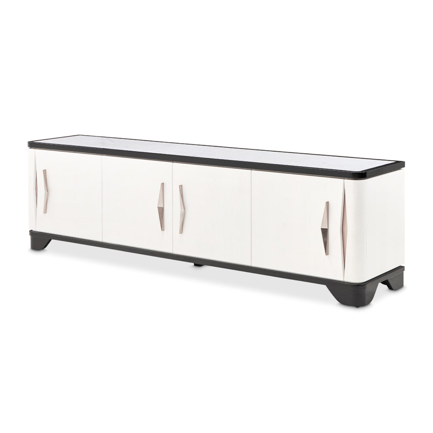 Michael Amini Tuxedo Media Cabinet - Piano Keyboard