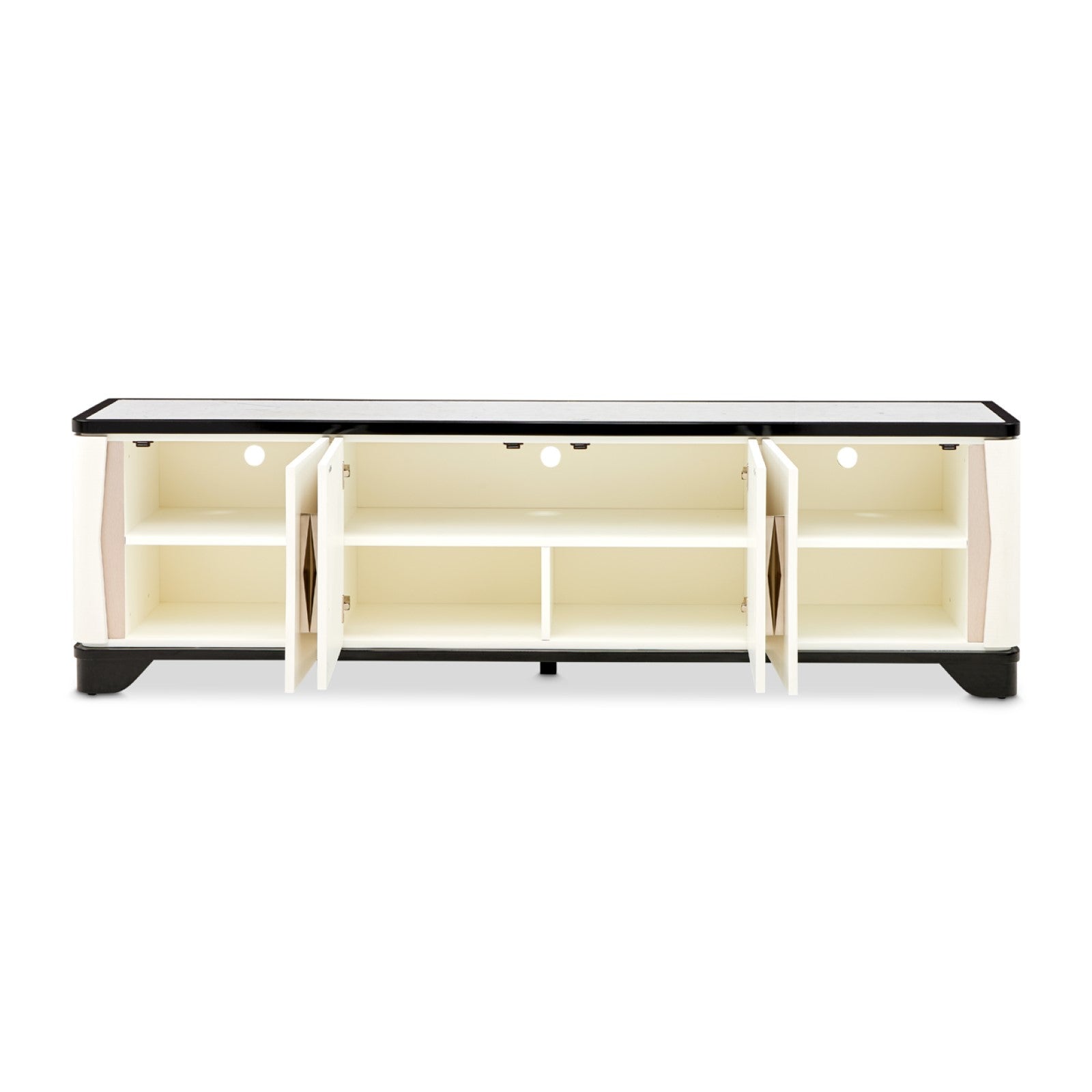 Michael Amini Tuxedo Media Cabinet - Piano Keyboard