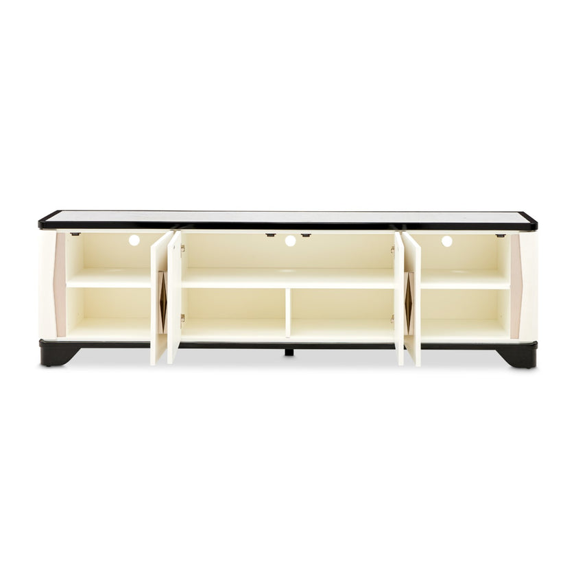 Michael Amini Tuxedo Media Cabinet - Piano Keyboard