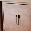 Global Views Triple Curve Cabinet Walnut