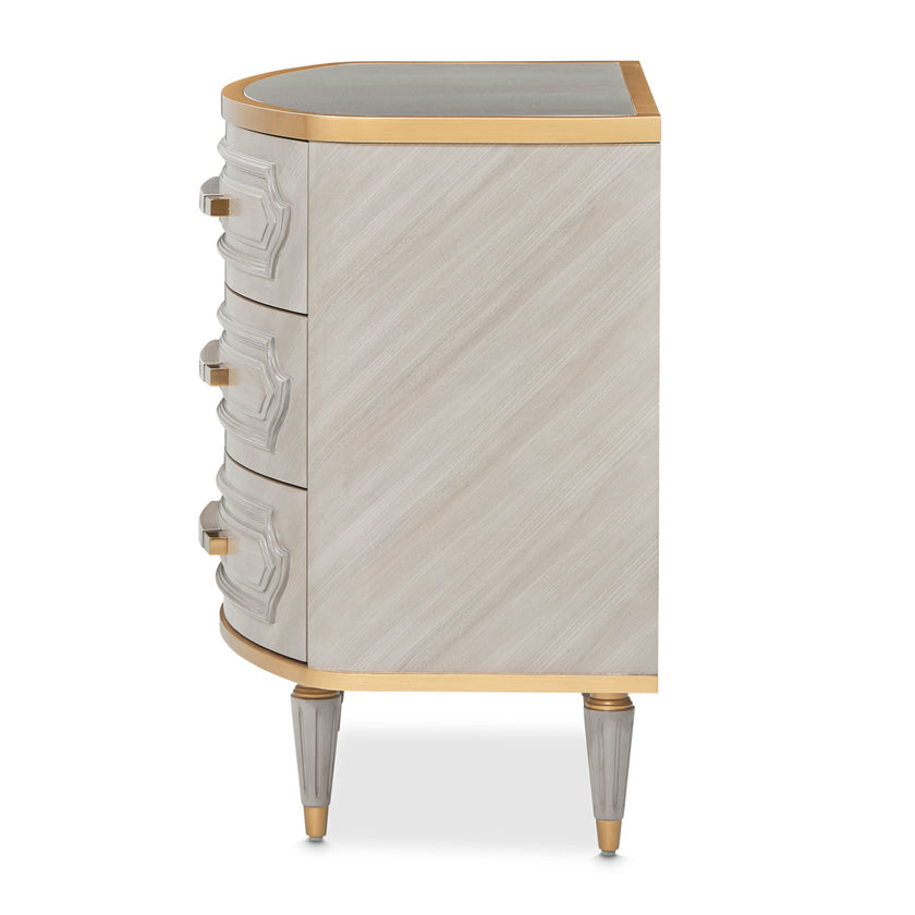 Michael Amini St. Charles 3-Drawer Nightstand