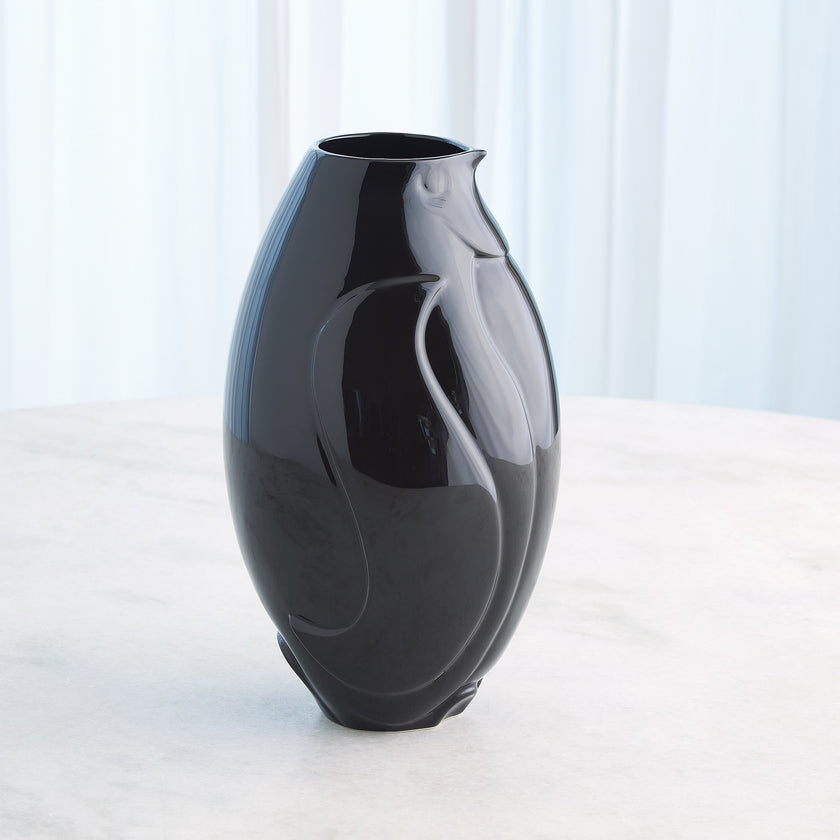 Global Views Penguin Vase Black