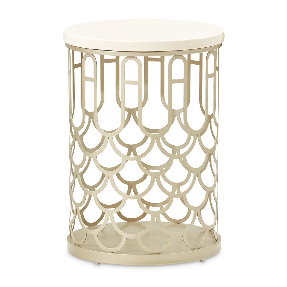 Michael Amini La Marisia Marble Chairside Table