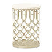 Michael Amini La Marisia Marble Chairside Table