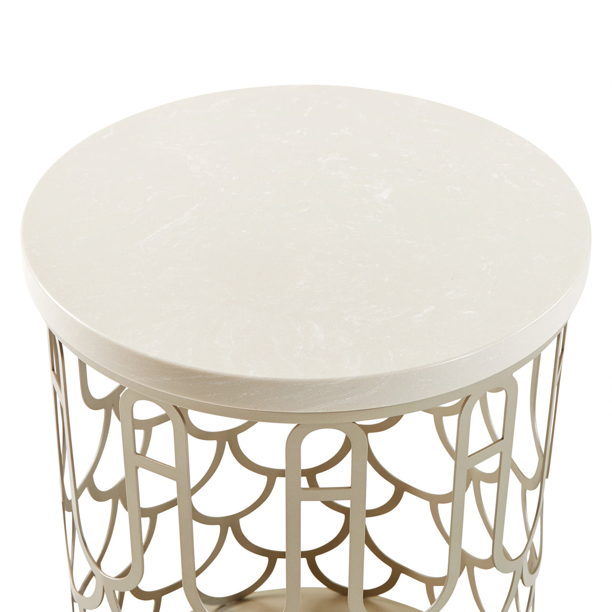 Michael Amini La Marisia Marble Chairside Table