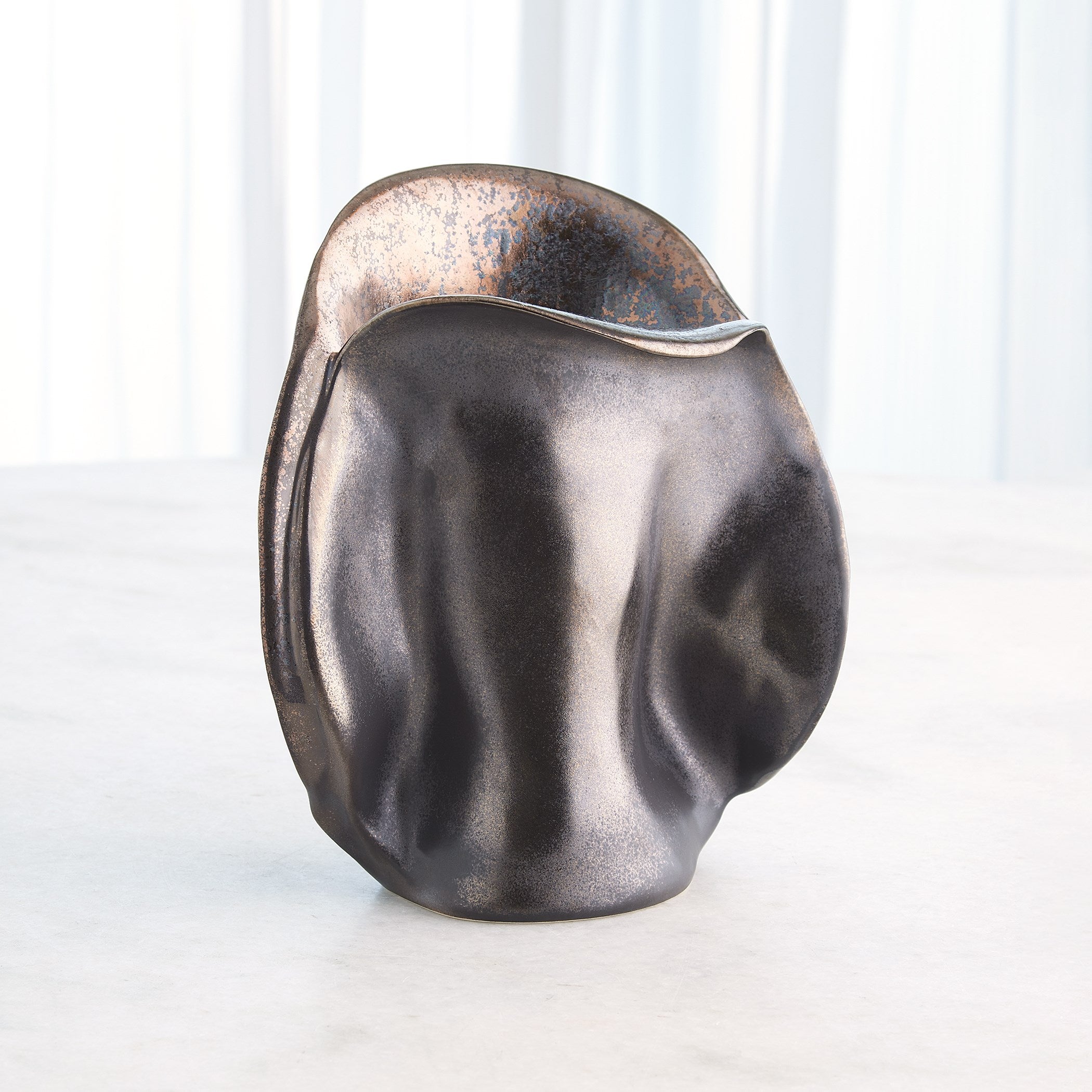 Global Views Bocca Vase Reactive Bronze