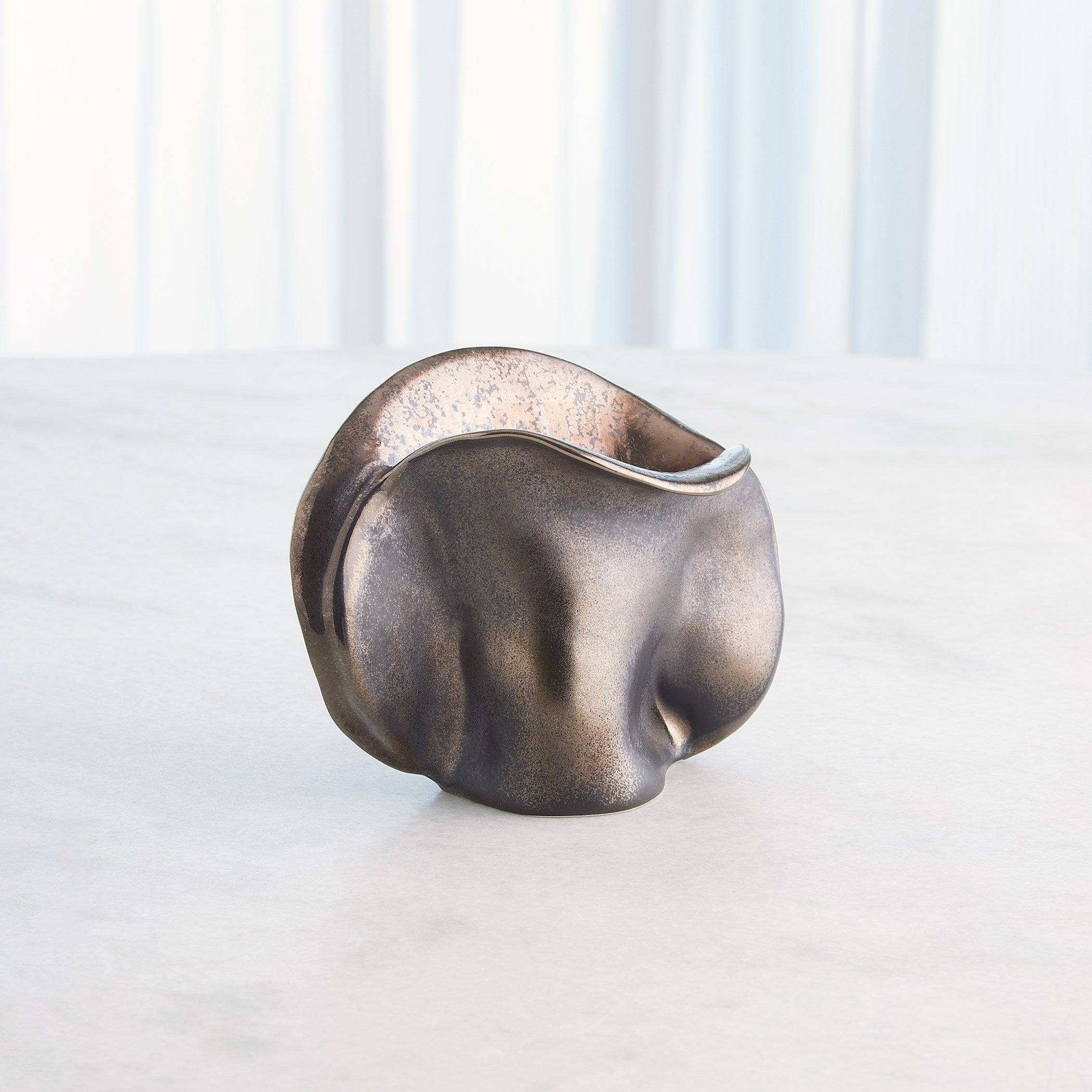 Global Views Bocca Vase Reactive Bronze
