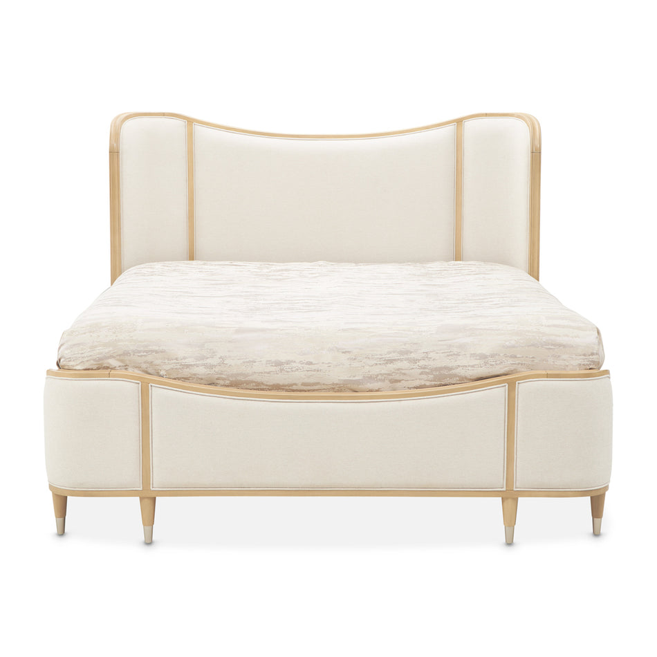 Michael Amini Camellia Field Caramel Upholstered Bed