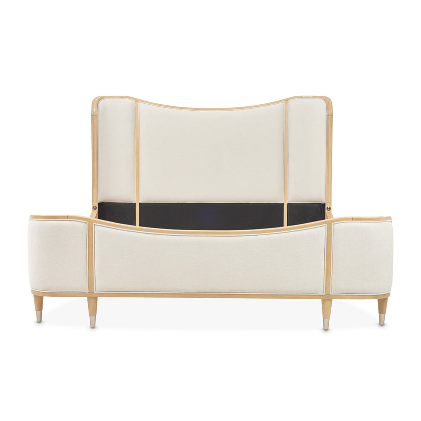 Michael Amini Camellia Field Caramel Upholstered Bed