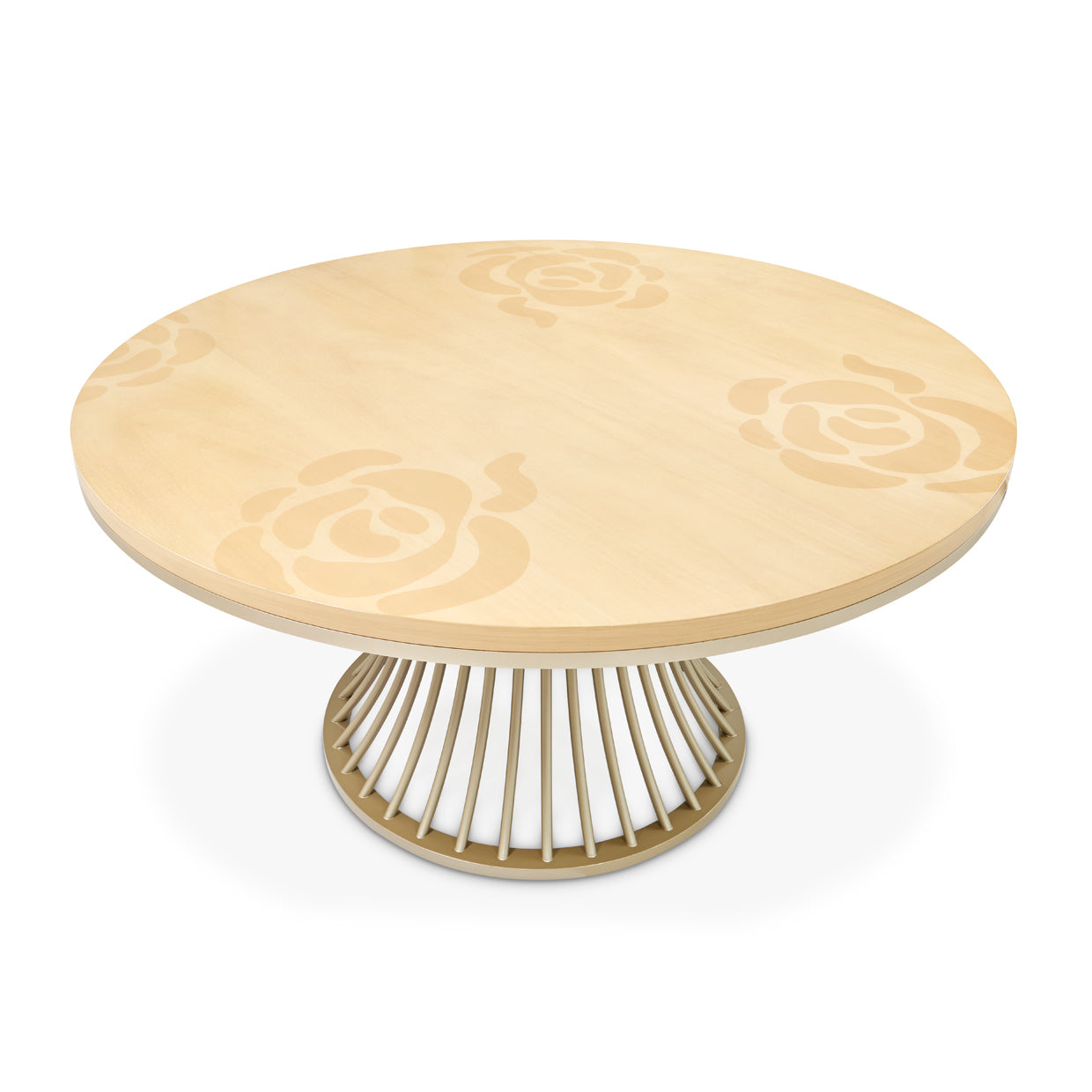 Michael Amini Camellia Field Caramel Round Dining Table