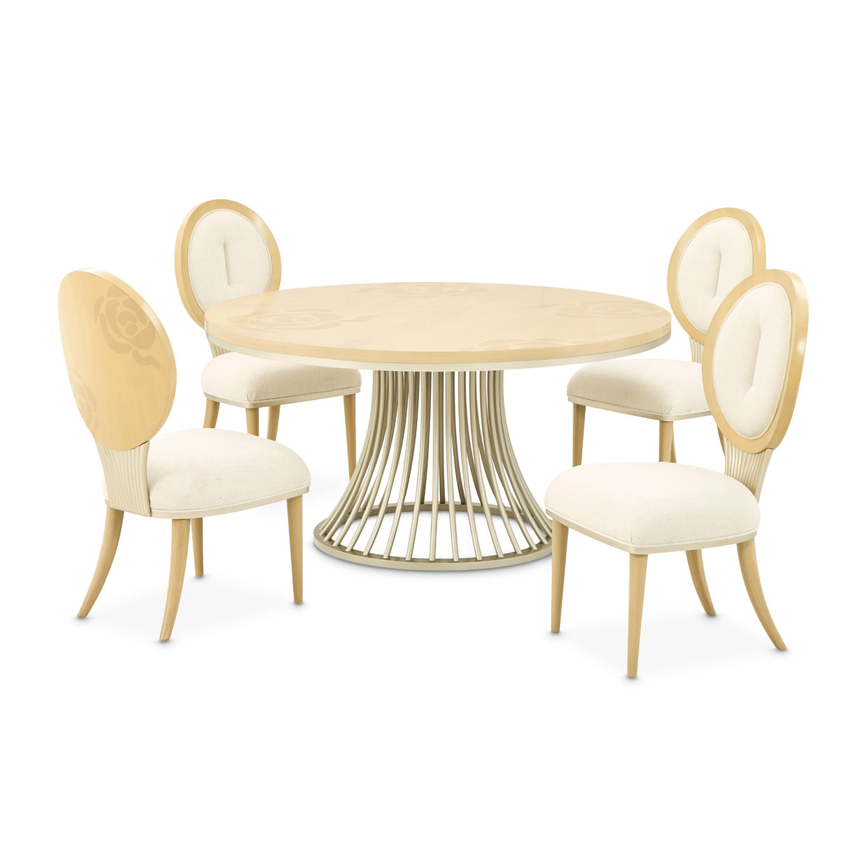 Michael Amini Camellia Field Caramel Round Dining Table