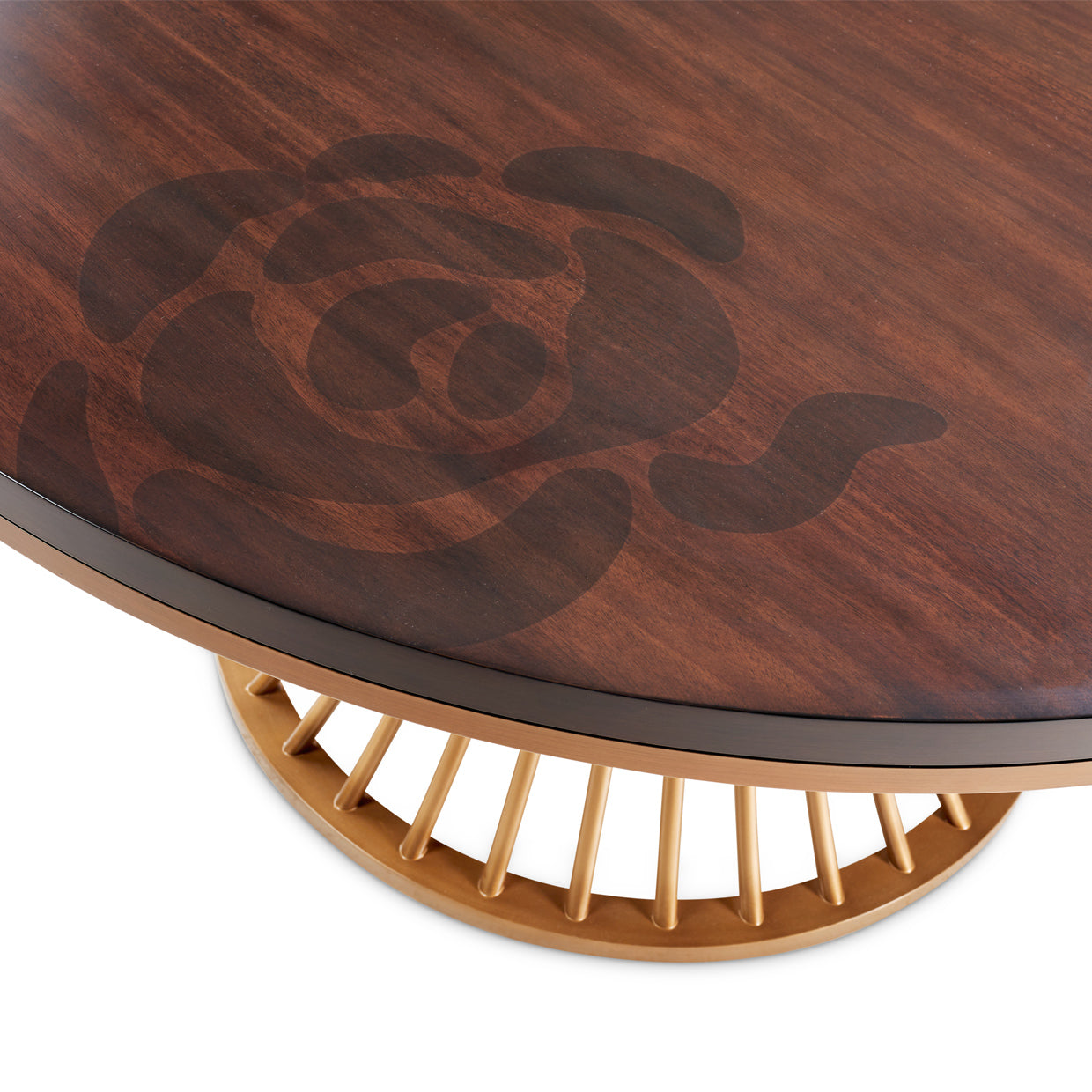 Michael Amini Camellia Field Caramel Round Dining Table