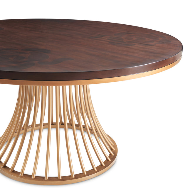 Michael Amini Camellia Field Caramel Round Dining Table