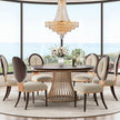 Michael Amini Camellia Field Caramel Round Dining Table