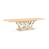 Michael Amini Camellia Field Rectangular Pedestal Dining Table - Caramel