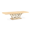 Michael Amini Camellia Field Rectangular Pedestal Dining Table - Caramel