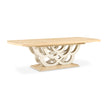 Michael Amini Camellia Field Rectangular Pedestal Dining Table - Caramel
