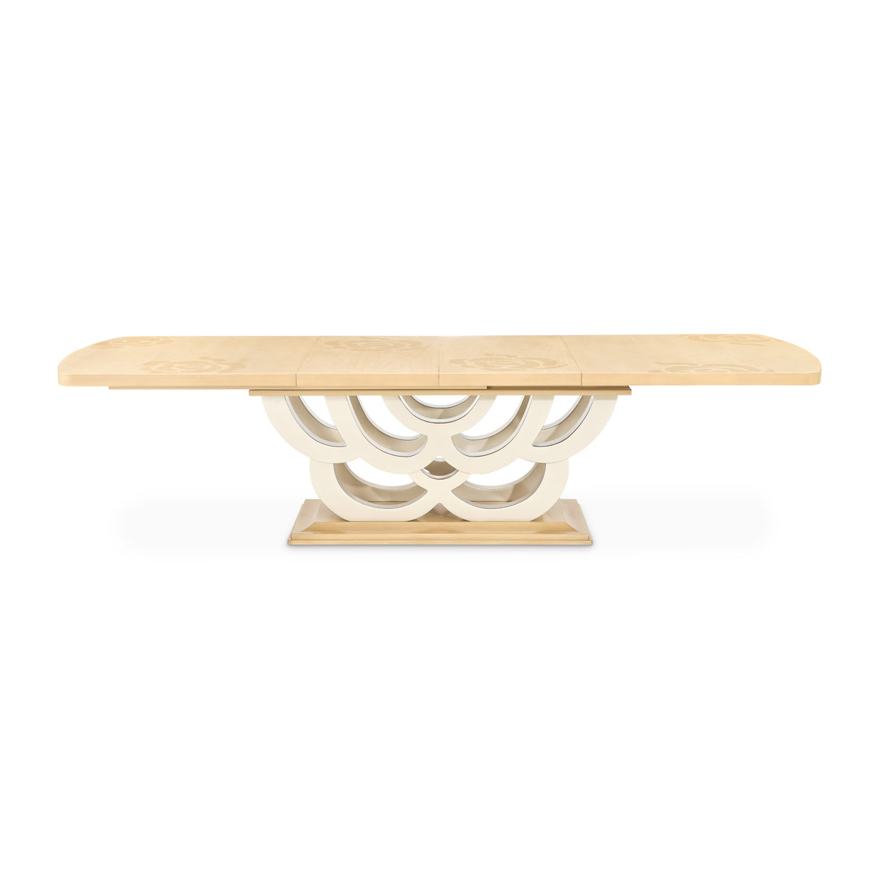 Michael Amini Camellia Field Caramel Pedestal Dining Table